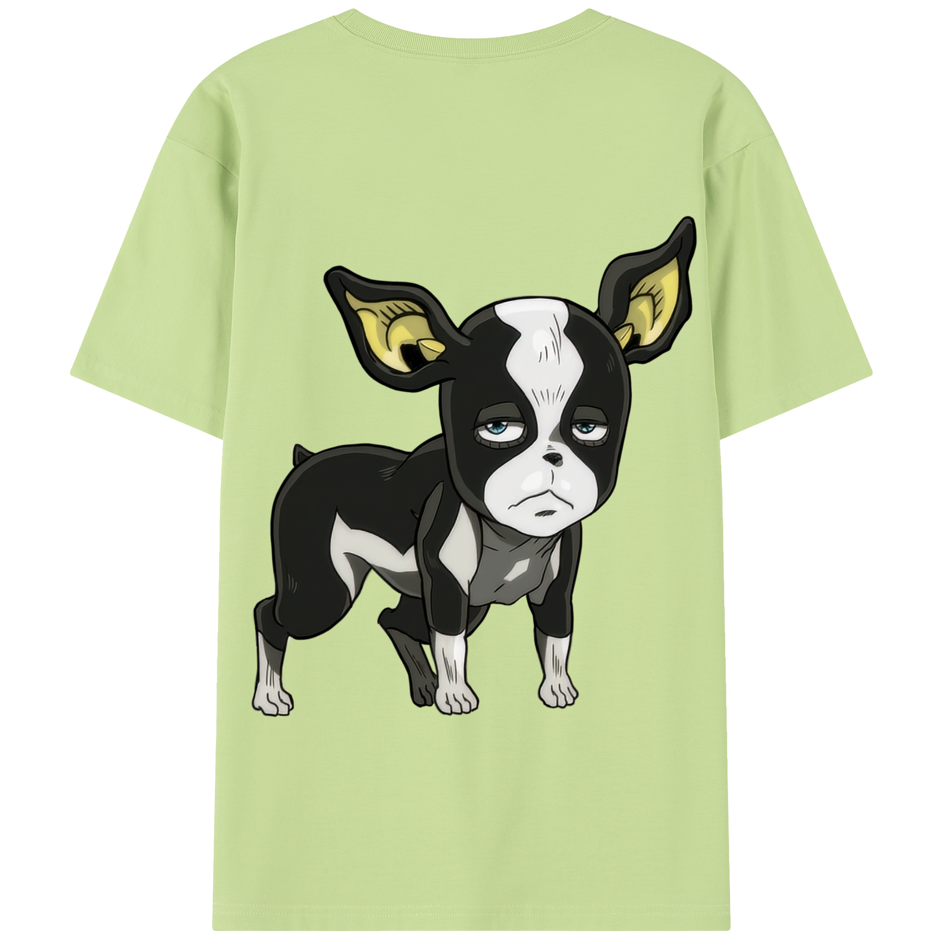（画像用） ジョジョの奇妙な冒険 イギー JoJo's Bizarre Adventure Iggy 綿100％半袖Tシャツ（背面プリント）